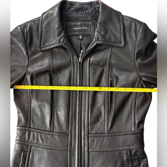 Jones New York Dark Soft Leather Jacket M - Picture 5 of 10